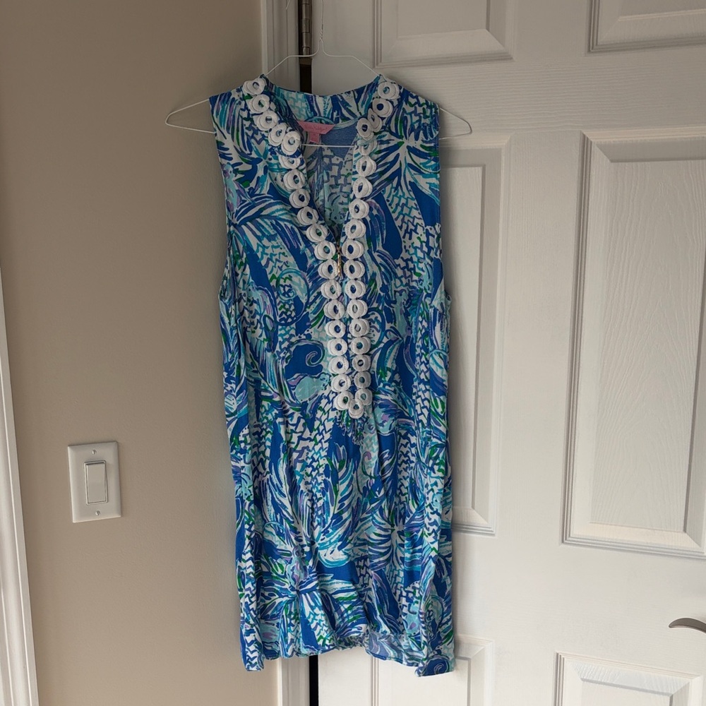 Lilly Pulitzer Blue and White Patterned Dress